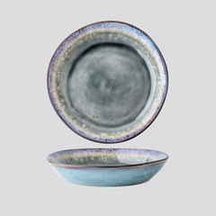 Handmade artistic "Rainbow – 虹" plate - Crafty-Clayworks