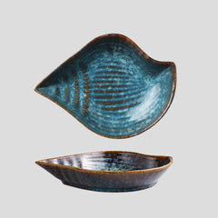 Handmade artistic "Navy Blue Conch" bowl - Crafty-Clayworks