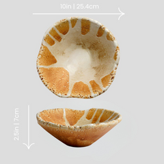 Handmade irregular "L'orange" bowl - Crafty-Clayworks