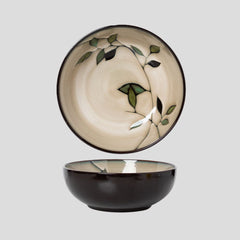 Hand-painted nature inspired "Botanical Bliss" bowl - Crafty-Clayworks