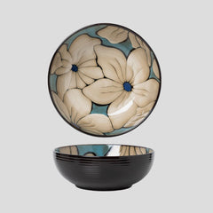 Hand-painted nature inspired "Botanical Bliss" bowl - Crafty-Clayworks