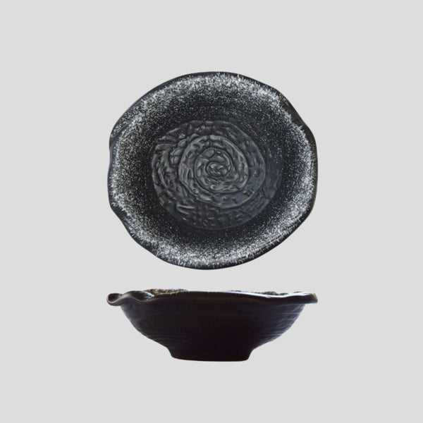 Handmade irregular "Poems Of The Lunar Moon" thickened bowl - Crafty-Clayworks