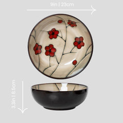 Hand-painted nature inspired "Botanical Bliss" bowl - Crafty-Clayworks